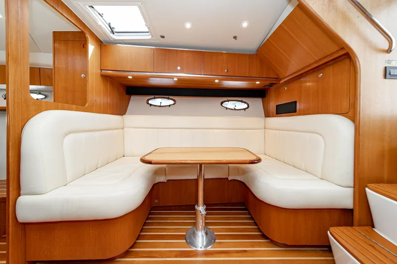 Slide: The Image of Interior of 2005 Tiara Yachts 3600 Open with elegant seating area. - 45