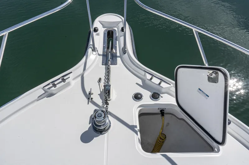 Slide: The Image of Bow area of 2005 Tiara Yachts 3600 Open with anchor windlass. - 5