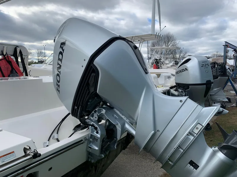 Slide: The Image of Honda outboard motor on Cobia 237 Center Console boat, 2020 model. - 9