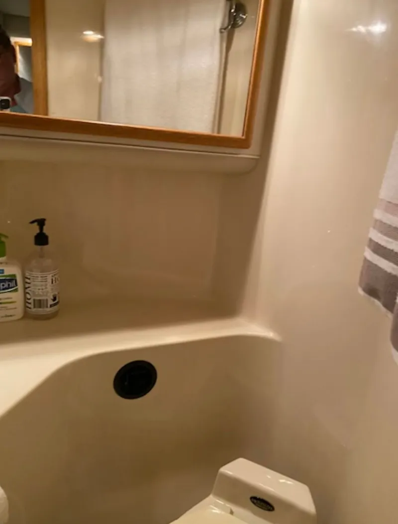 Slide: The Image of Bathroom in 1996 Sea Ray 440 Express Bridge yacht. - 20