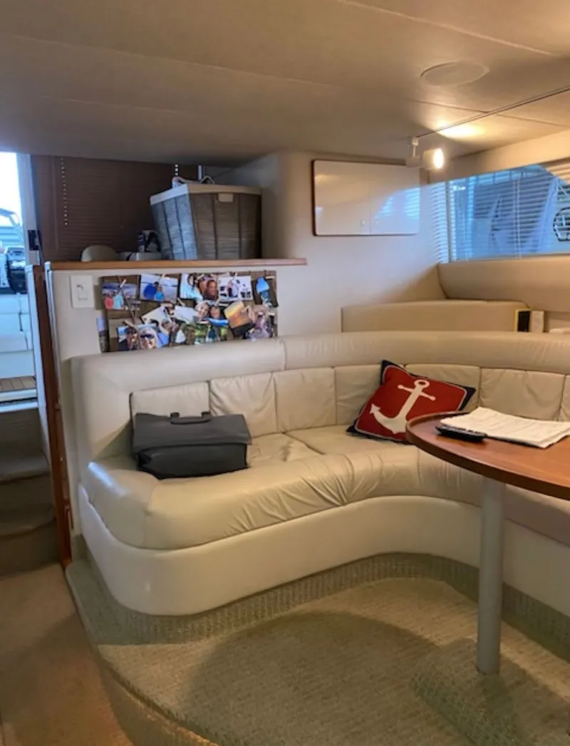 Slide: The Image of Interior of a 1996 Sea Ray 440 Express Bridge yacht. - 21