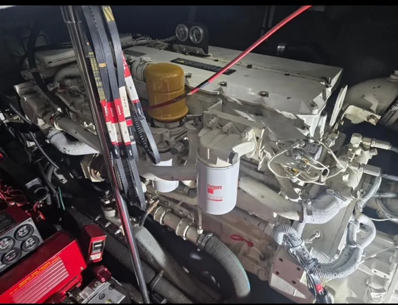 Slide: The Image of Engine room of a 1996 Sea Ray 440 Express Bridge boat. - 34