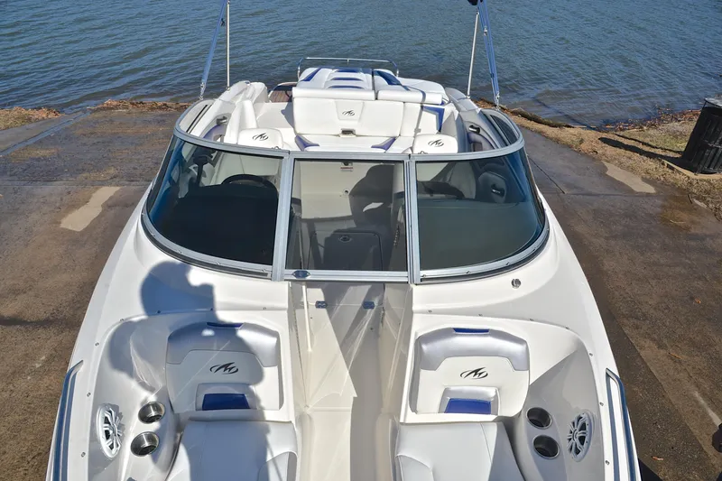 Slide: The Image of 2011 Monterey 234FS boat on ramp, ready for water launch. - 19