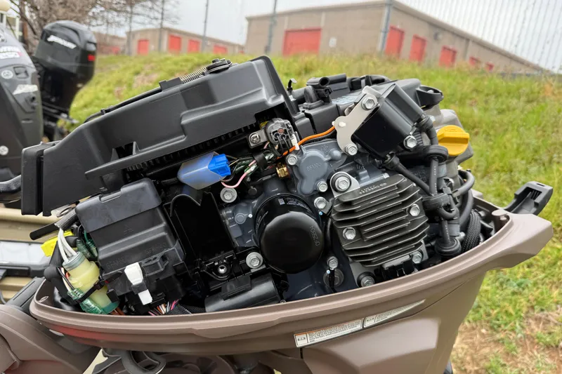 Slide: The Image of 2025 G3 Gator Tough 1652 VBW engine close-up, showcasing intricate mechanical components. - 3