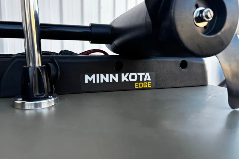 Slide: The Image of Minn Kota Edge motor on 2025 G3 Gator Tough 1652 VBW boat. - 44