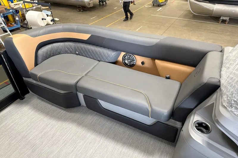 Slide: The Image of Luxurious seating on 2026 Godfrey Sweetwater 22' Tritoon, featuring elegant design and comfort. - 38