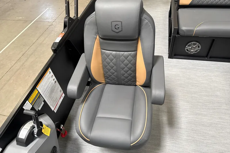 Slide: The Image of Captain's chair on 2026 Godfrey Sweetwater 22' Tritoon, featuring sleek design and premium upholstery. - 41