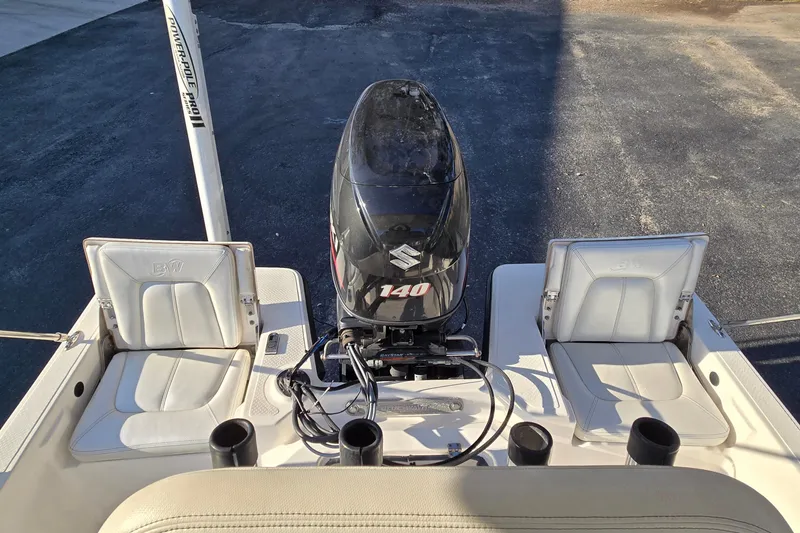 Slide: The Image of 2016 Blue Wave 1900 STL boat with Suzuki 140 outboard motor and Power-Pole Pro II. - 15