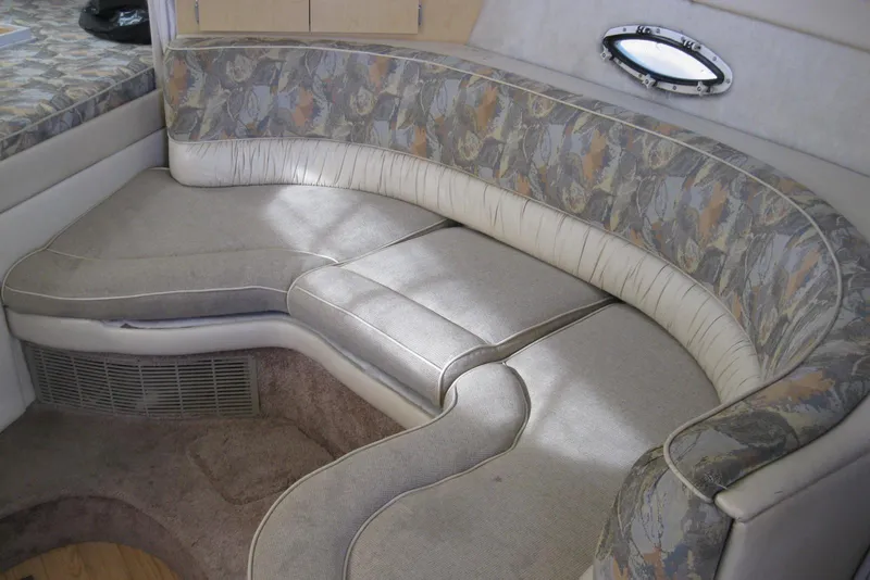 Slide: The Image of Interior seating of 2000 Bayliner 3055 Ciera Sunbridge DX/LX with patterned upholstery. - 18
