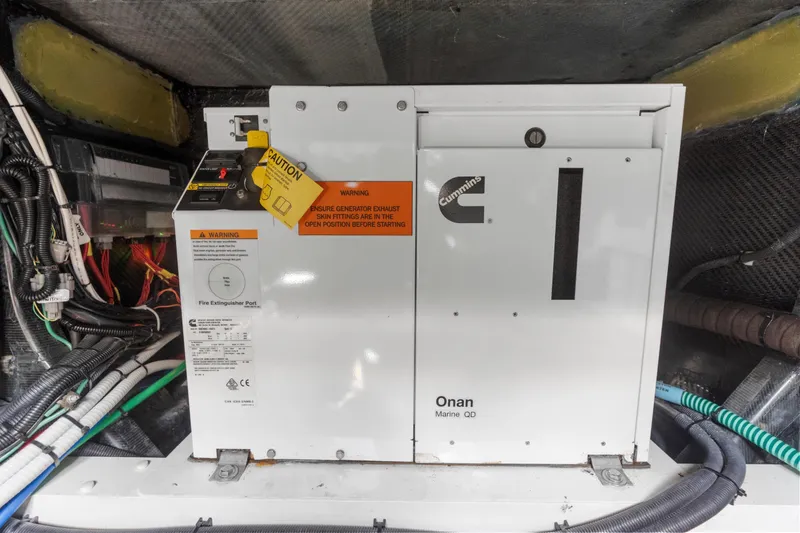 Slide: The Image of Cummins Onan Marine QD generator in 2020 Princess R35 yacht engine room. - 33
