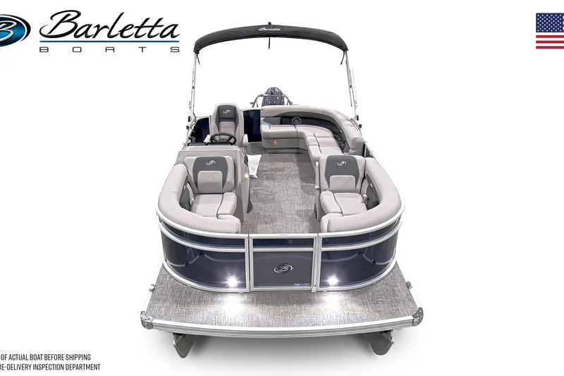 Slide: The Image of 2026 Barletta Aria 20L pontoon boat with spacious seating and sleek design. - 5
