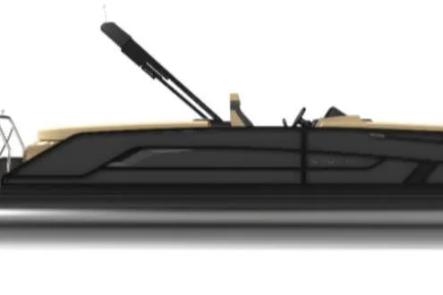 The Image of 2026 Evotti 723CS luxury boat, sleek black design with modern features. - 1