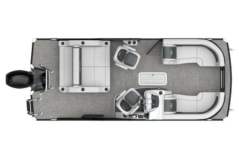 Slide: The Image of Manufacturer Provided Image: 2026 Barletta Cabrio 20UC pontoon boat interior layout, top view. - 7