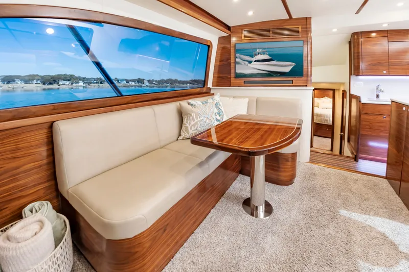 Slide: The Image of Luxurious interior of the 2024 Albemarle Spencer Edition yacht. - 23