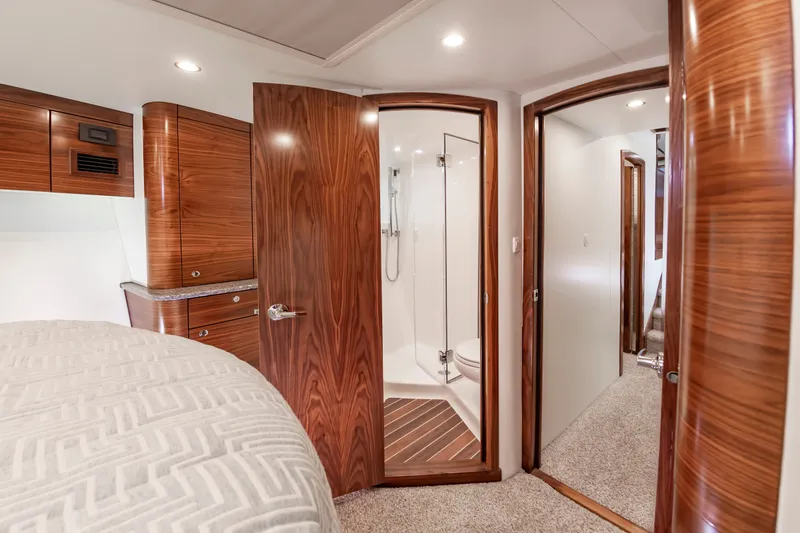 Slide: The Image of Luxurious interior of the 2024 Albemarle Spencer Edition yacht. - 31