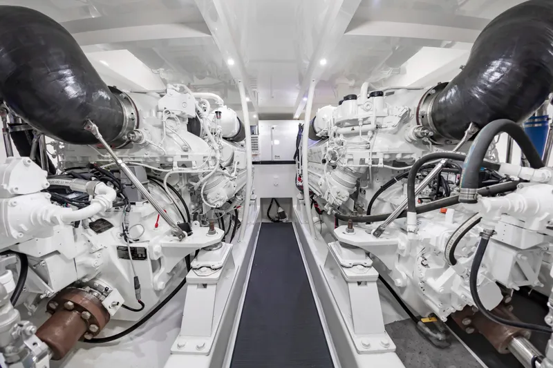 Slide: The Image of Engine room of 2024 Albemarle Spencer Edition boat. - 47