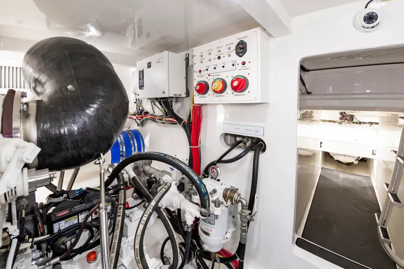 Slide: The Image of Engine room of 2024 Albemarle Spencer Edition with control panel. - 49