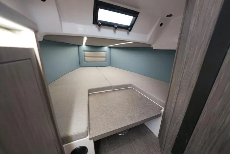 Slide: The Image of Interior cabin of 2026 Ranieri CAYMAN 33.0 EXECUTIVE, featuring modern design and comfortable seating. - 11