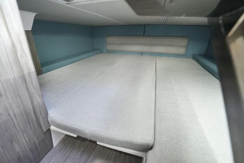 Slide: The Image of Interior cabin of 2026 Ranieri CAYMAN 33.0 EXECUTIVE with spacious bed and modern design. - 8