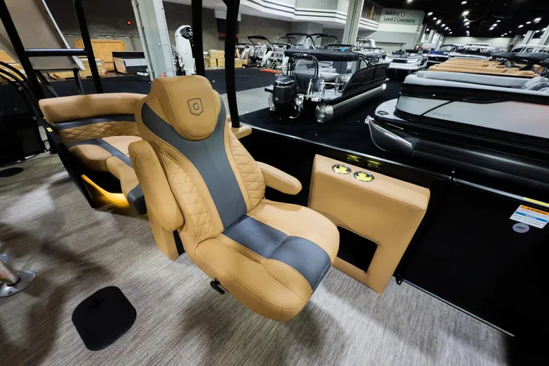 Slide: The Image of Luxurious seating on 2026 Godfrey Monaco 255 Sun Deck boat, showcasing premium design and comfort. - 19