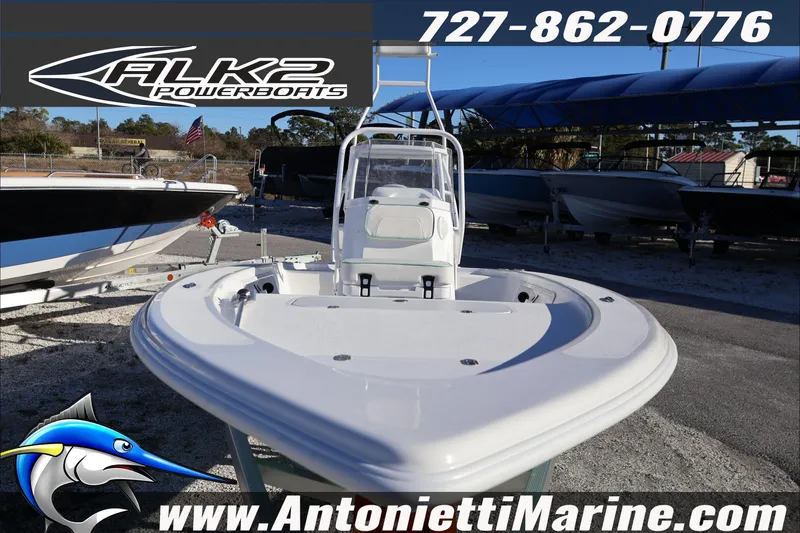 Slide: The Image of 2026 ALK2 Powerboats 17HS displayed at Antonietti Marine dealership. - 6