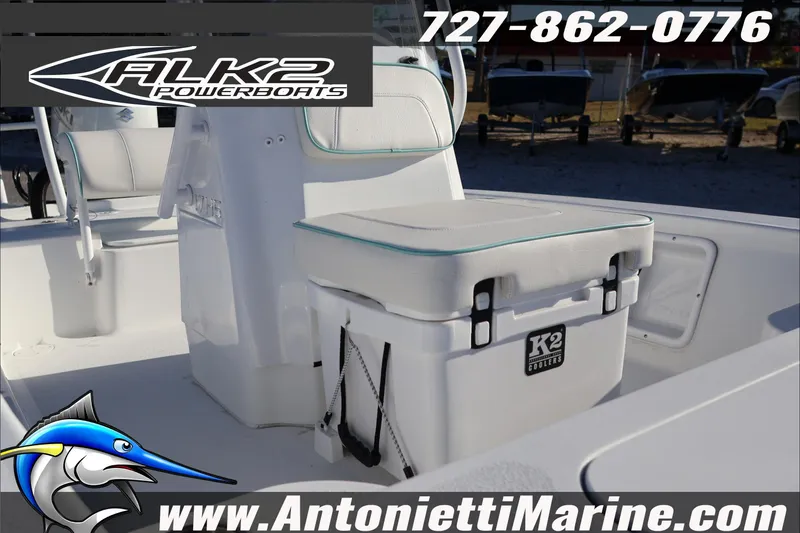 Slide: The Image of 2026 ALK2 Powerboats 17HS interior with K2 cooler and seating. - 8