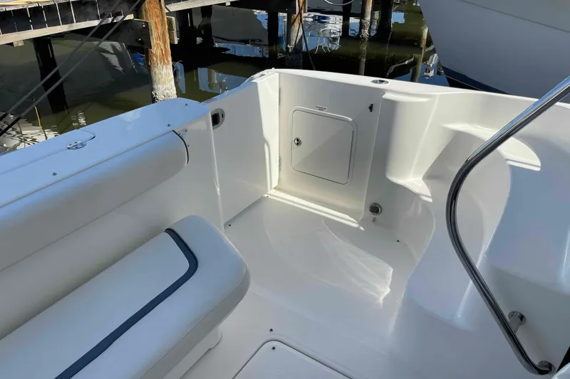 Slide: The Image of Luxurious bathroom in 2005 Sea Ray 420 Sedan Bridge yacht with granite countertop. - 31