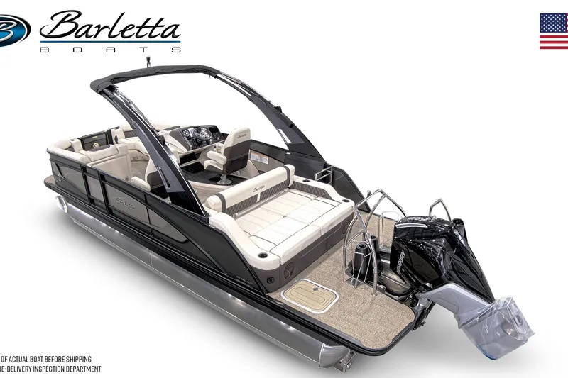 Slide: The Image of 2026 Barletta Lusso 23UCA pontoon boat with luxurious seating and sleek design. - 8