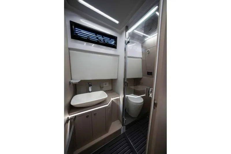 Slide: The Image of Modern bathroom interior of 2026 Ranieri CAYMAN 50.0 HARD TOP yacht. - 8