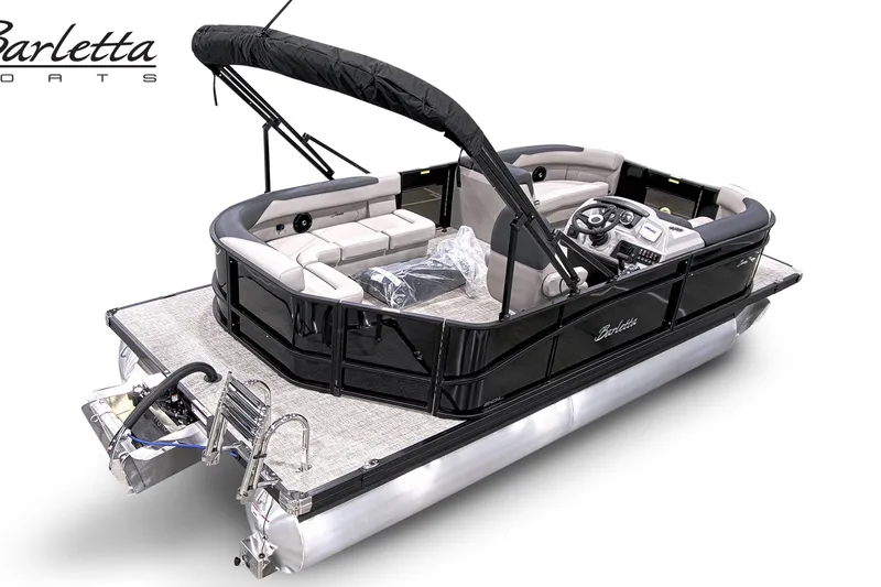 Slide: The Image of 2026 Barletta Sanza S20L pontoon boat with sleek design and modern features. - 7