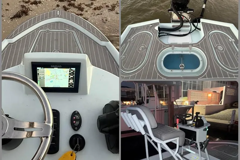Slide: The Image of 2001 Pro Sports 16 boat interior with navigation system and seating. - 12