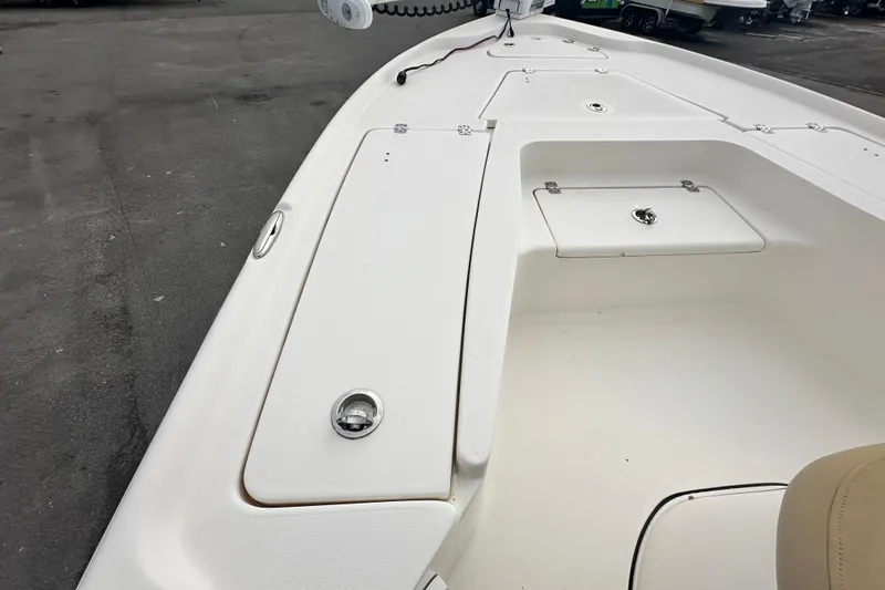 Slide: The Image of 2018 Key West 210 Bay Reef boat deck with storage compartments. - 31