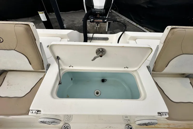Slide: The Image of 2018 Key West 210 Bay Reef boat with open livewell and seating. - 49