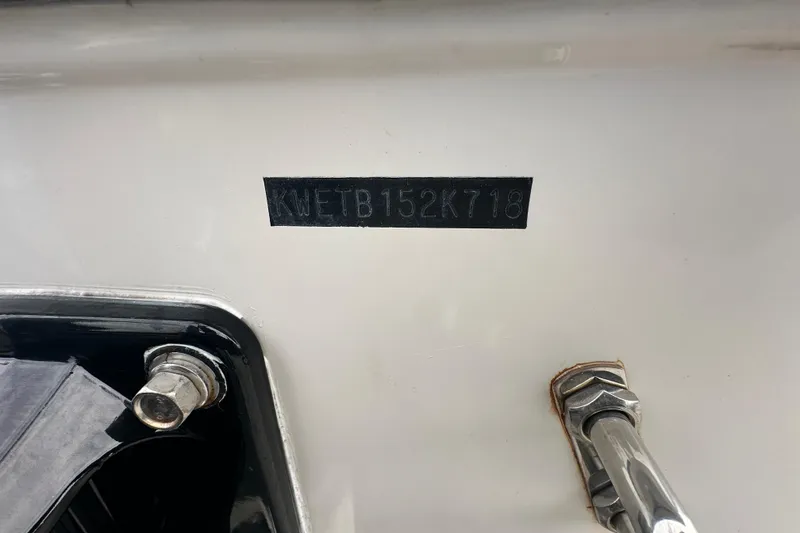 Slide: The Image of 2018 Key West 210 Bay Reef boat hull identification number (HIN) close-up. - 61