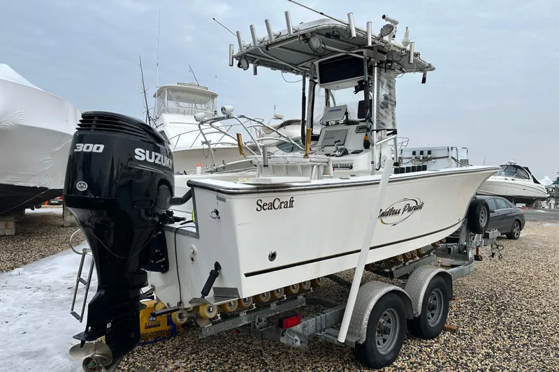 Slide: The Image of 2007 SeaCraft SC 23 Classic boat with Suzuki 300 engine on trailer. - 20