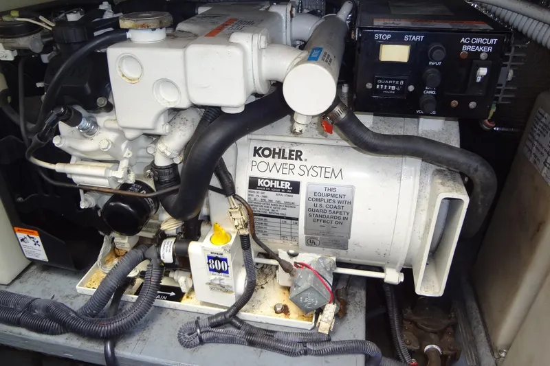 Slide: The Image of Kohler power system in 2002 Sea Ray Sundancer 280 boat engine compartment. - 42