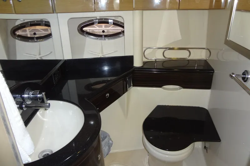 Slide: The Image of Garmin navigation display on 2010 Formula 45 Yacht, showing map and sonar data. - 49