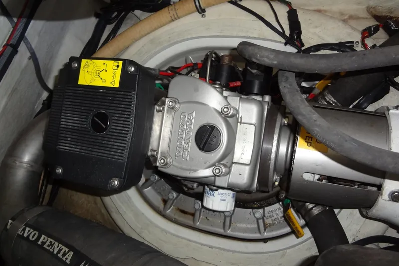 Slide: The Image of Engine compartment of a 2010 Formula 45 Yacht featuring Volvo Penta components. - 75