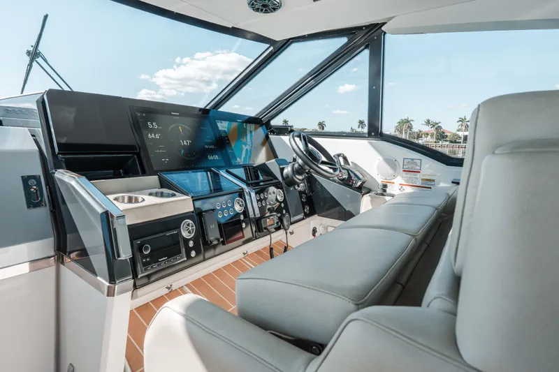 Slide: The Image of 2022 Formula 500 Super Sport Crossover helm with modern controls and luxurious seating. - 34