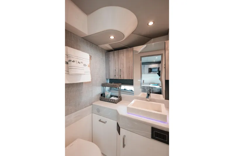 Slide: The Image of Luxurious bathroom interior of 2022 Formula 500 Super Sport Crossover yacht. - 42