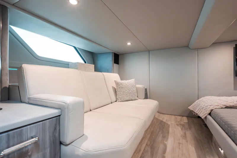 Slide: The Image of Luxurious interior of 2022 Formula 500 Super Sport Crossover with modern seating and decor. - 43
