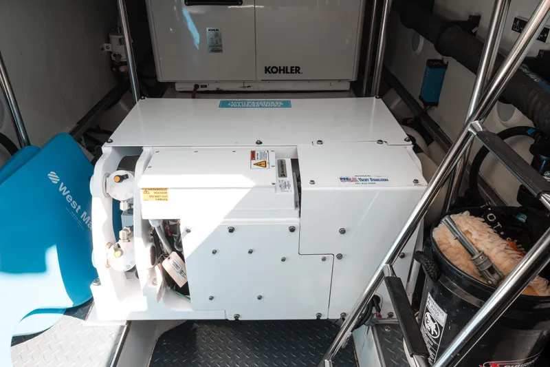 Slide: The Image of Engine room of 2022 Formula 500 Super Sport Crossover with Kohler generator and equipment. - 46