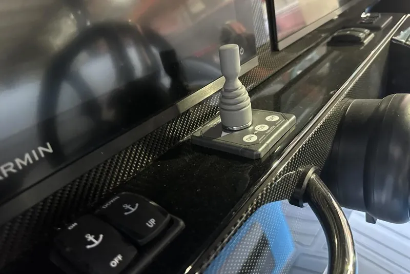 Slide: The Image of Control panel of 2025 Nor-Tech 340 Sport Center Console with Garmin display. - 29