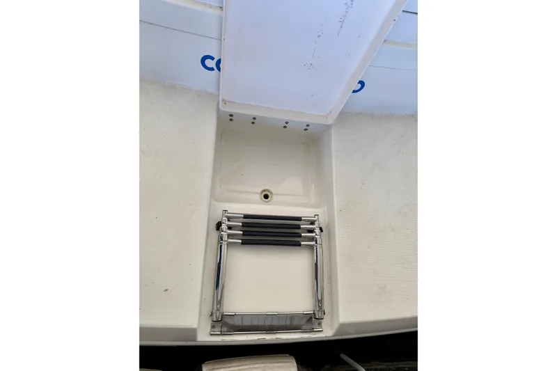 Slide: The Image of 2002 Formula 37 Performance Cruiser swim platform with foldable ladder. - 5