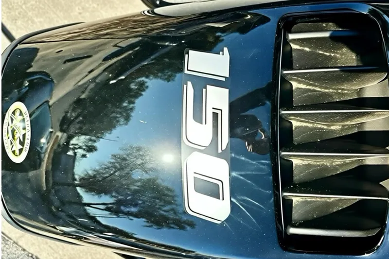 Slide: The Image of Close-up of a Sweetwater 2286 QS 2026 engine cover with "150" label. - 36