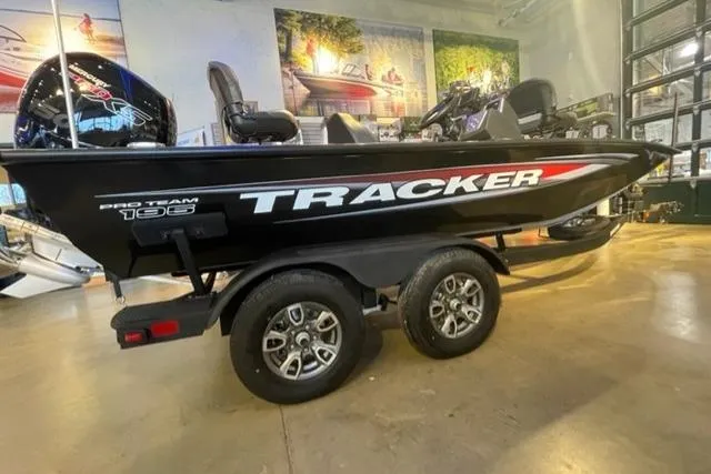 The Image of 2026 Tracker Pro Team 195 boat on display in showroom. - 0