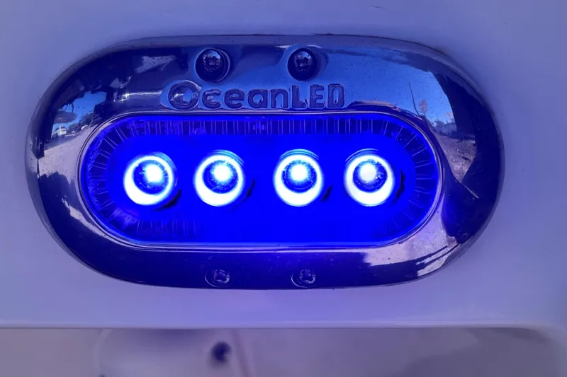 Slide: The Image of Blue LED light on 2021 NauticStar 227 XTS boat, OceanLED brand. - 11