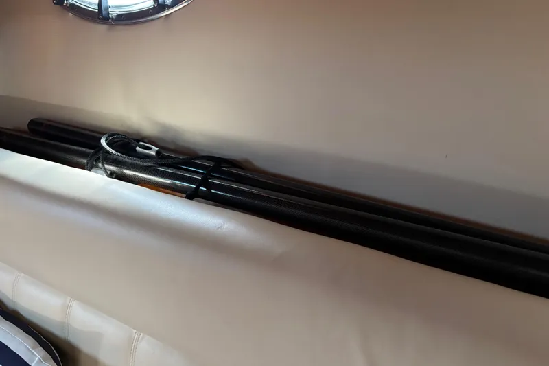 Slide: The Image of Carbon fiber poles on a 2005 Tiara Yachts 3600 Open interior. - 30