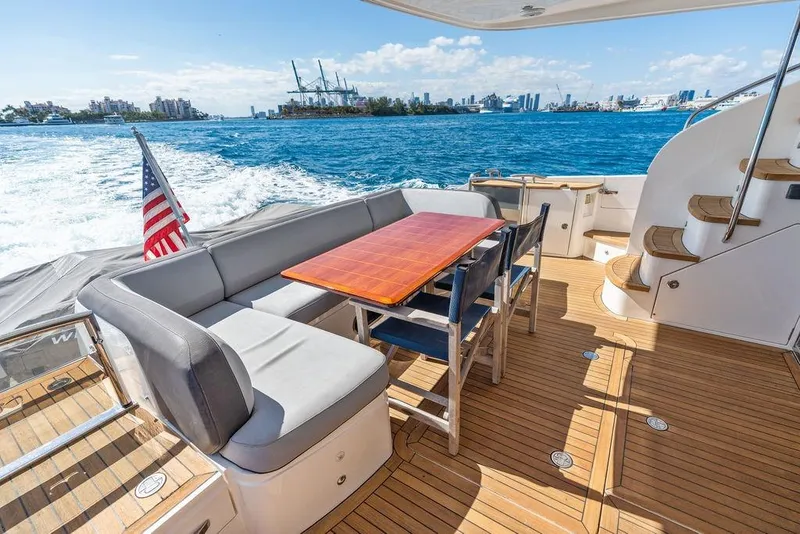Slide: The Image of Luxurious 2016 Princess 60 Flybridge Motor Yacht with spacious deck and ocean view. - 34