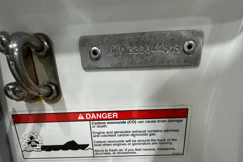 Slide: The Image of 2018 AB Inflatables Nautilus 12 DLX warning label and serial number plate. - 21